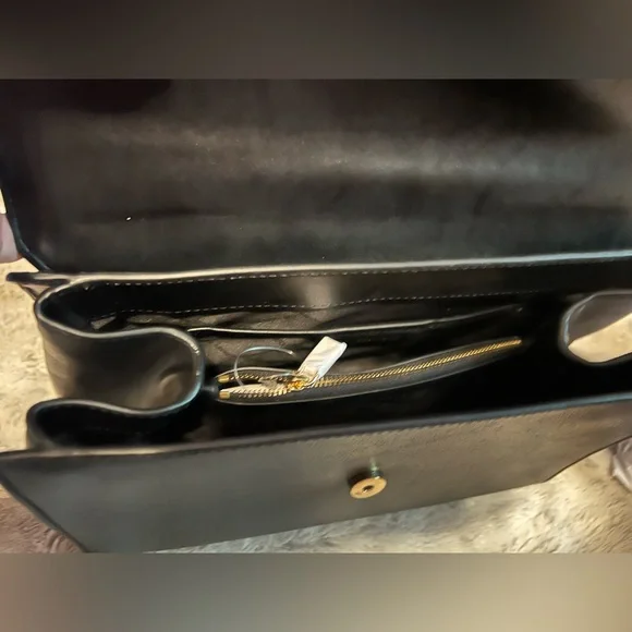 Michael Kors Bleecker Black Leather Women's Satchel - Picture 4 of 10